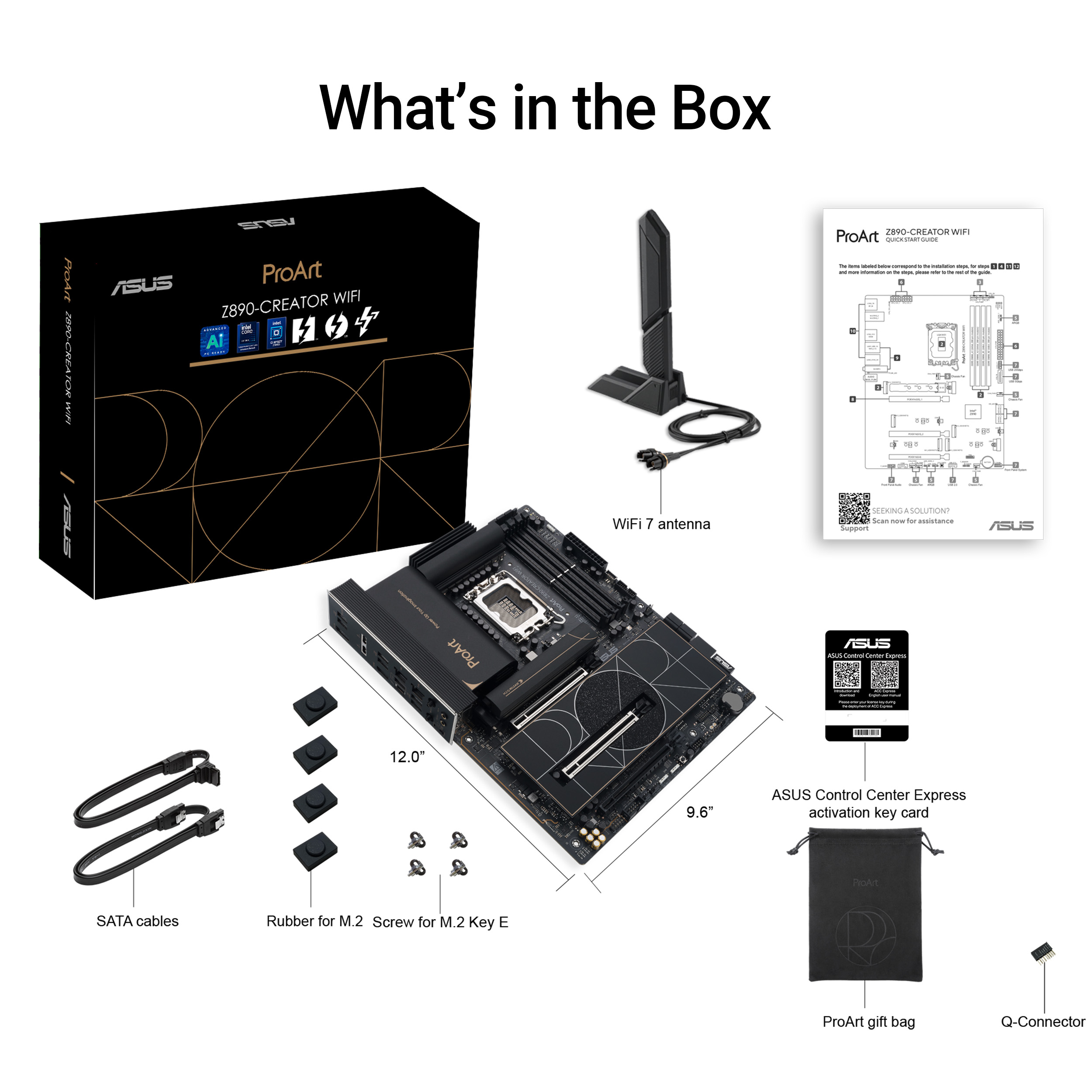 A large marketing image providing additional information about the product ASUS ProArt Z890 Creator WiFi LGA1851 ATX Desktop Motherboard - Additional alt info not provided